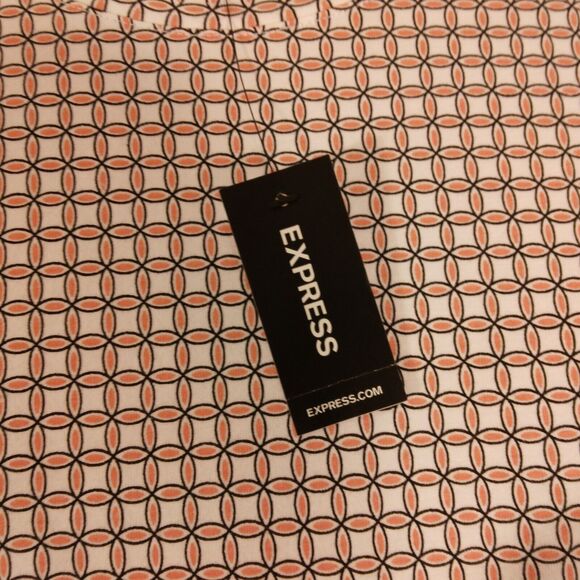 Express tshirt mens L large multicolor geometric short sleeve tee stretch - Picture 4 of 9